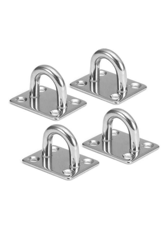 Generic 4 Pcs Pad Eye Plates Marine Hardware Multifunctional Wall Mount Hook Loops 304-m8 11 x 3.5 x 9cm - Image 1