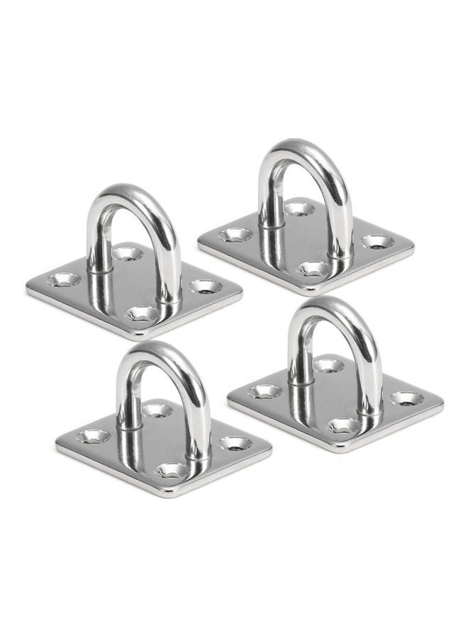 Generic 4 Pcs Pad Eye Plates Marine Hardware Multifunctional Wall Mount Hook Loops 304-m6 11 x 3.5 x 9cm - Image 1