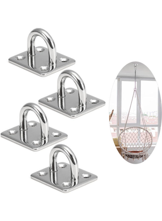 Generic 4 Pcs Pad Eye Plates Marine Hardware Multifunctional Wall Mount Hook Loops 304-m6 11 x 3.5 x 9cm - Image 5