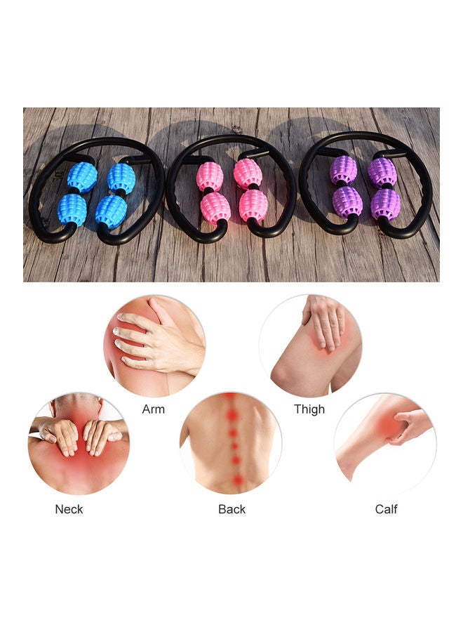 4 Wheel Trigger Point Massage Roller For Arm Leg Neck Muscle Tissue Massager For Fitness Gym Yoga Pilates Sports - Image 3