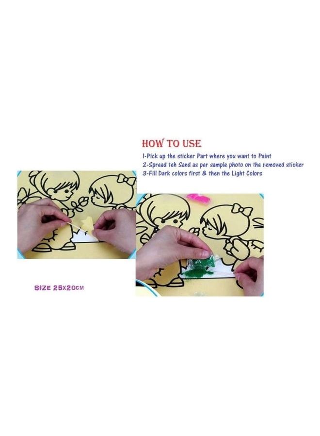ماركة غير محددة - ورقة تلوين تعليمية لفن التلوين بالرمل الابتكاري free sizeسم - Image 1