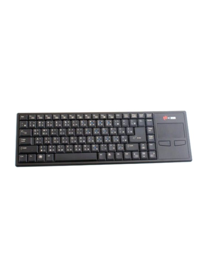 Wireless Keyboard With Touchpad Mouse Black