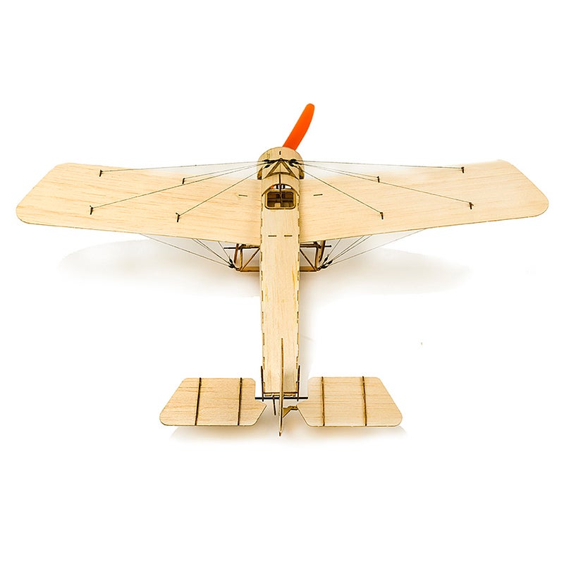 DW Hobby K0801 Mini Fokker-E Balsa Wood 420mm Wingspan Biplane RC Aircraft Toy KIT Airplane for DIY 36*3*12cm