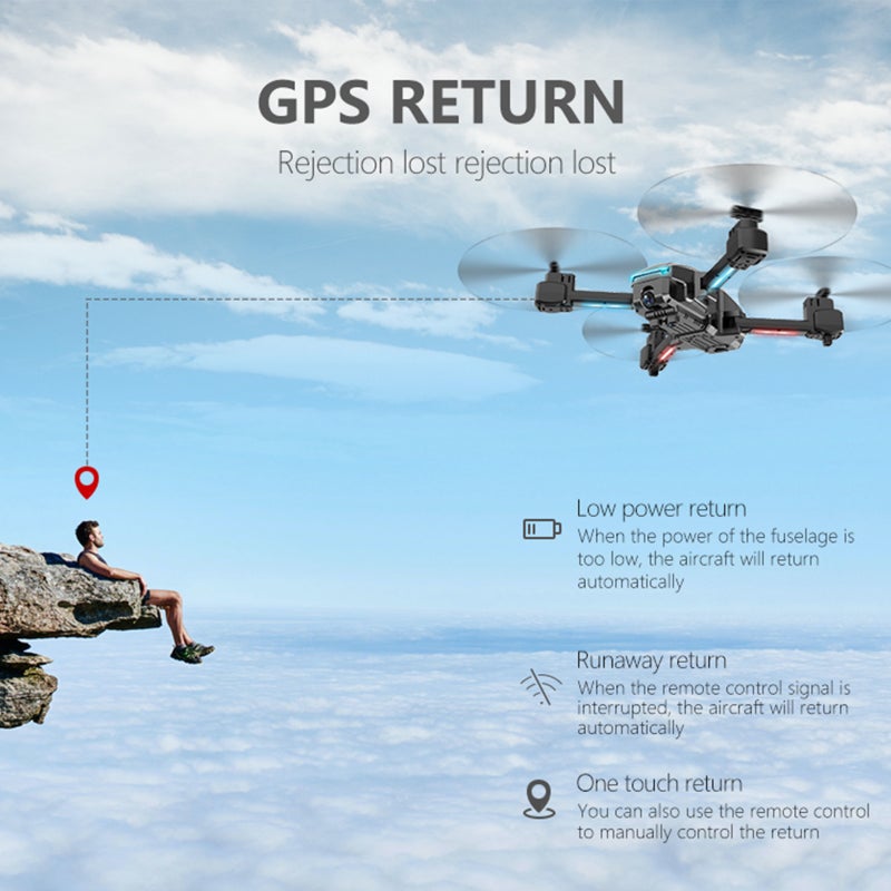 CSJ S177 RC Drone With 4K  Dual Camera WIFI FPV Gesture Quadcopter 26*8.5*20.5cm