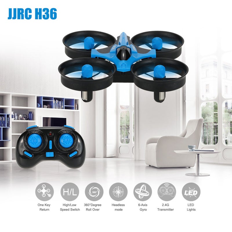 JJRC - H36 2.4G 4CH 6-Axis Gyro RC Quadcopter One Key Return/3D Flip/Speed Switch 14*8.7*11.2cm - Image 1