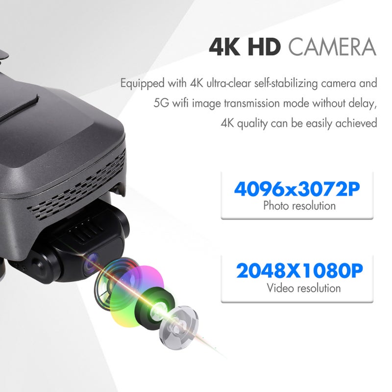 VISUO - K1 PRO GPS RC Drone 2-axis 5G Wifi FPV Quadcopter Bag Included 32*11*24cm - Image 1