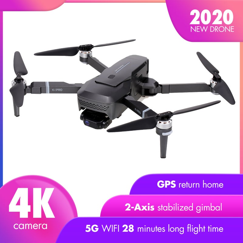 VISUO - K1 PRO GPS RC Drone 2-axis 5G Wifi FPV Quadcopter Bag Included 32*11*24cm - Image 1