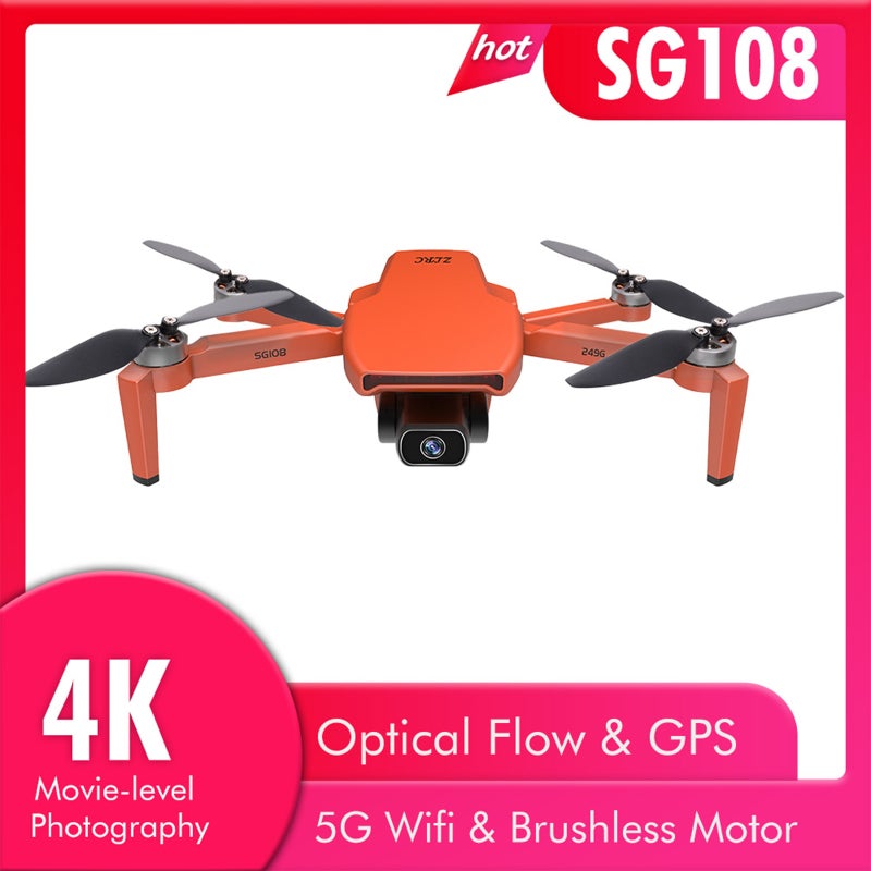 Generic SG108 RC Drone Dual Camera 5G WiFi FPV GPS Optical Flow Positioning Gesture Quadcopter  - Image 2