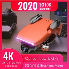 ماركة غير محددة طائرة درون تعمل  بالتحكم عن بعد ونظام تحديد المواقع بمواصفات 5G  واتصال واي فاي مزودة بكاميرا مزدوجة FPV رباعية المروحة طراز SG108  - Image 5