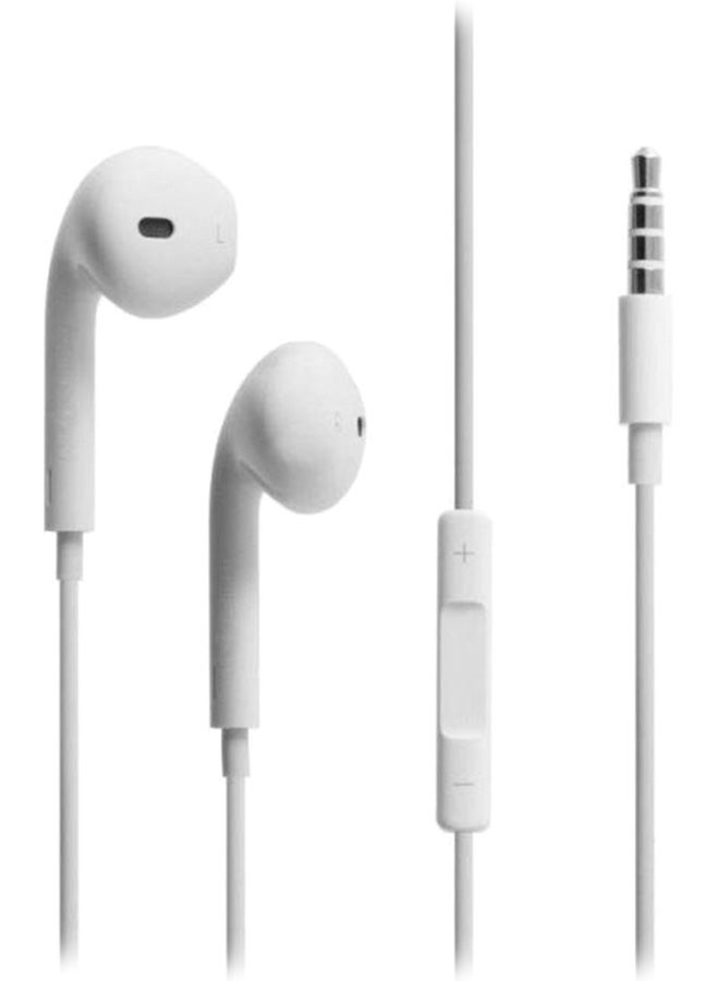 موز سماعة أذن داخلية سلكية مزودة بميكروفون أبيض