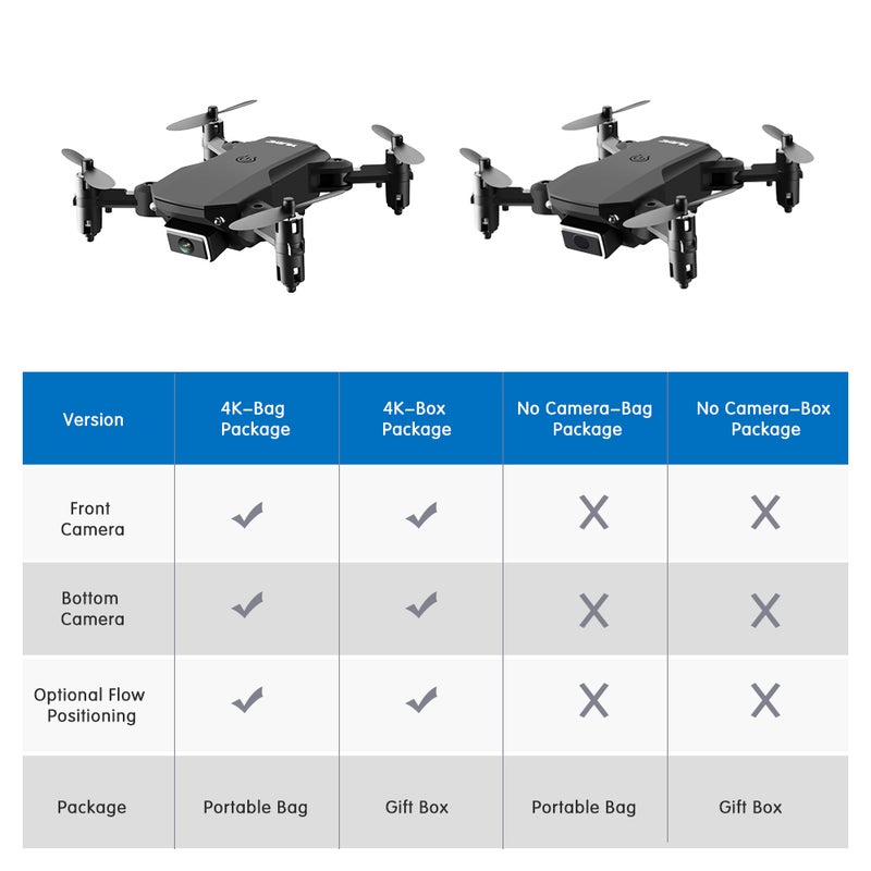 null - S66 RC Drone With 4K Dual Camera Optical Flow Positioning 20*5.5*10cm - Image 1