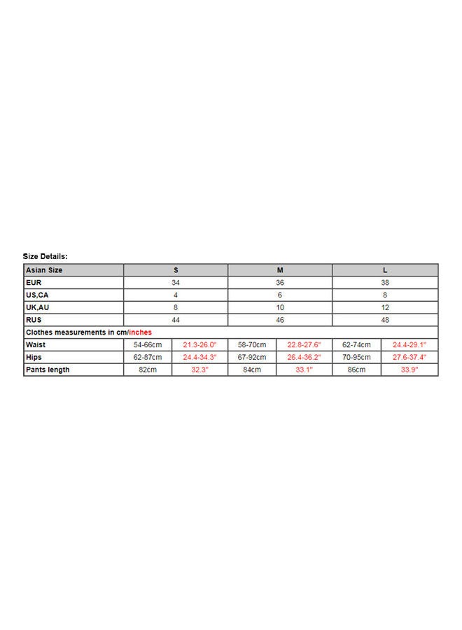 Generic Women Yoga Pants High Waist Sporty Leggings Tights Stretch Fitness Workout Running Gym Home Body-con Crop Trousers Sportswear M 22 x 3 x 19cm - Image 2