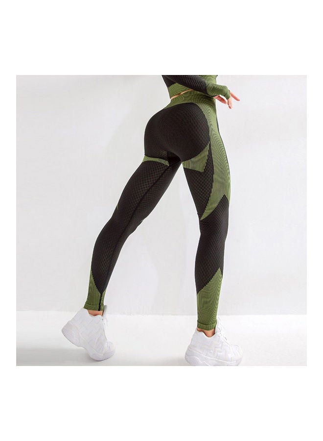 Generic Women Yoga Pants High Waist Sporty Leggings Tights Stretch Fitness Workout Running Gym Home Body-con Crop Trousers Sportswear L 22 x 3 x 19cm  - Image 1
