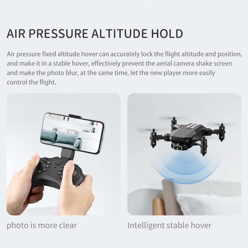 LS-MIN Mini Drone RC Quadcopter 480P Camera 360° Flip 6-Axis Gyro