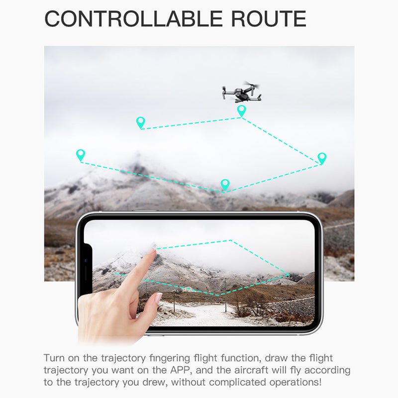 Generic Drone With Camera 4K HD Indoor Optical Flow Positioning RC Quadcopter APP Control Headless Mode 360°  Rotation  - Image 3