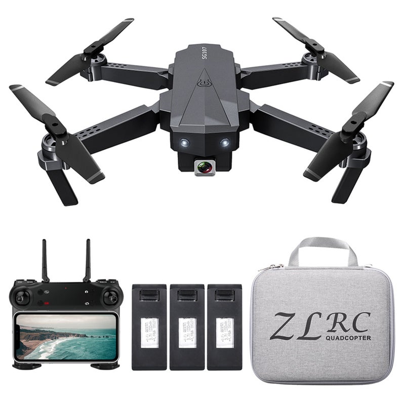 Generic Drone With Camera 4K HD Indoor Optical Flow Positioning RC Quadcopter APP Control Headless Mode 360°  Rotation  - Image 1