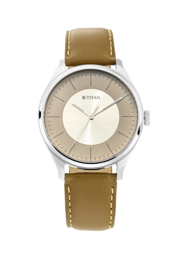 TITAN Men's Leather Analog Watch T1802SL09  - Image 1