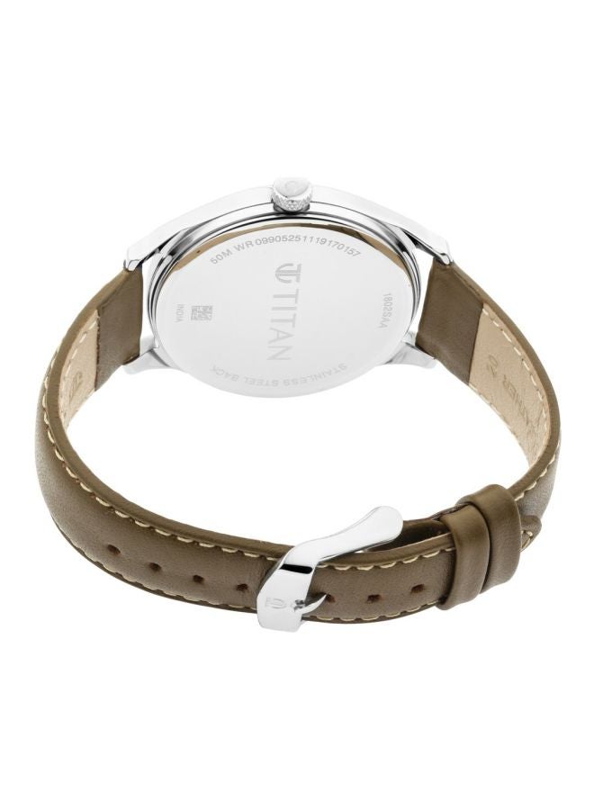 TITAN Men's Leather Analog Watch T1802SL09  - Image 2