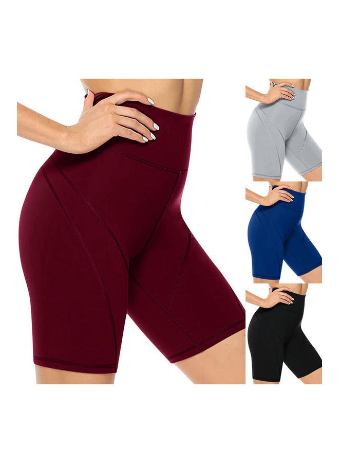 Generic Summer Elastic High Waist Pants Workout Running Shorts L 20 x 3 x 15cm  - Image 2