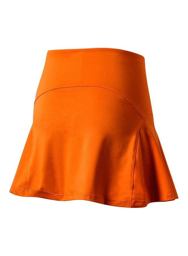 Generic Women Sports High Waist Quick Dry Pocket Ruffles Lining Yoga Tennis Running Skirt L 20 x 5 x 12cm  - Image 4
