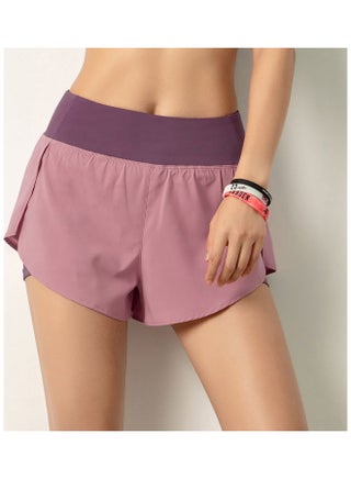 Women Running Shorts 2-In-1 With Pocket Wide Waistband Coverage Layer Compression M 20 x 3 x 18cm - v1606982405/N42722821A_1
