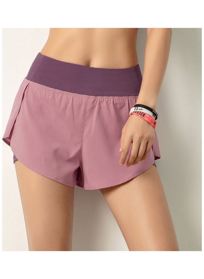 Generic - Women Running Shorts 2-In-1 With Pocket Wide Waistband Coverage Layer Compression M 20 x 3 x 18cm - Image 1