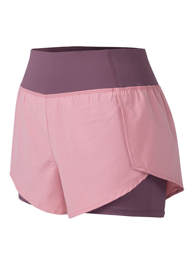 Generic - Women Running Shorts 2-In-1 With Pocket Wide Waistband Coverage Layer Compression M 20 x 3 x 18cm - Image 1