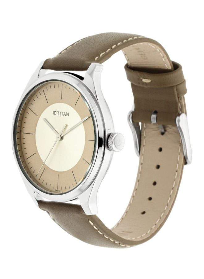 TITAN Men's Leather Analog Watch T1802SL09  - Image 4