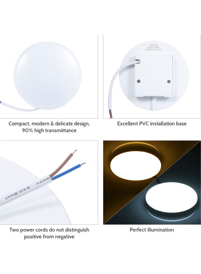 192 Led Round Disc Plate Light Warm White 23.5 x 4.5 x 23.5cm  - Image 4