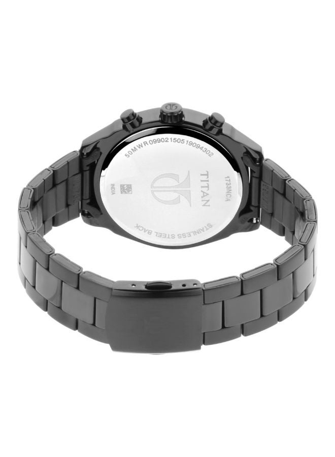 تيتان ساعة يد بعقارب وسوار مصنوع من الاستانلس ستيل طراز T1733NM01 للرجال - Image 2
