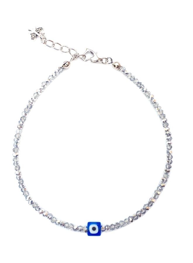 ألوان خلخال مزين بخرزة زرقاء . - Image 1