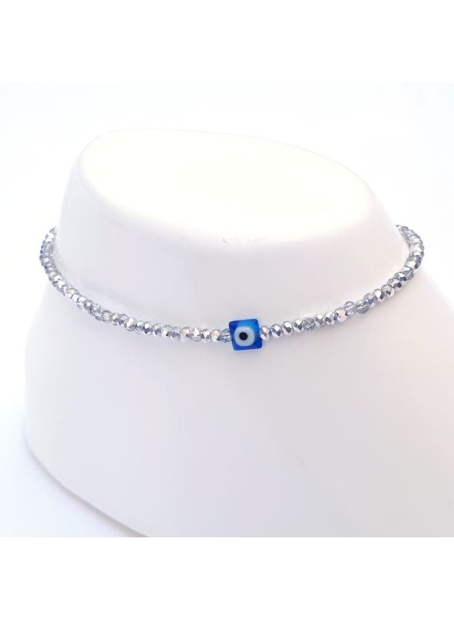 ألوان خلخال مزين بخرزة زرقاء . - Image 2