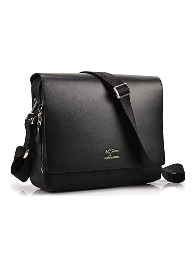 Generic - Genuine Leather Australia Kangaroo Kingdom Brand Men Shoulder Messenger Cross Body Travel Vintage Bag Black - Image 1