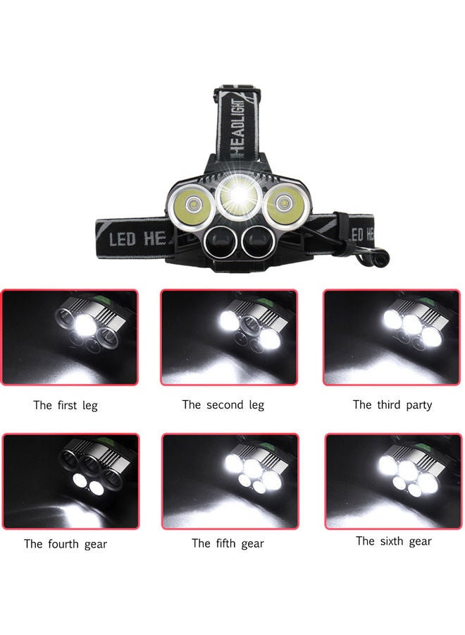 Rechargeable LED Adjustable Angle Head Flashlight 11.7 x 9.9 x 11.1cm