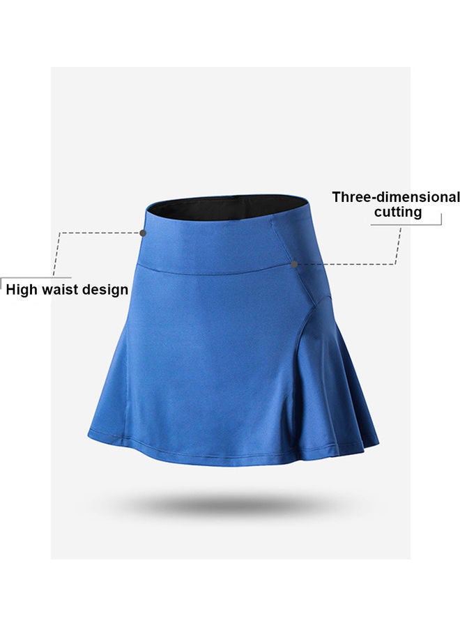 Generic Women Sports High Waist Quick Dry Pocket Ruffles Lining Yoga Tennis Running Skirt XXL 20 x 5 x 12cm  - Image 5