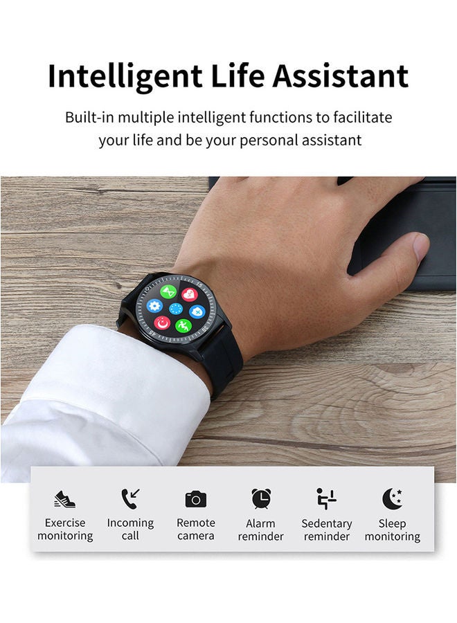 Generic - TW6 Body Temperature Smart Watch Black & Green - Image 1