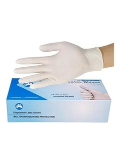 Generic High Quality Disposable Latex Hand Gloves | Small | 100 PCs In 1 Box White Small  - Image 3