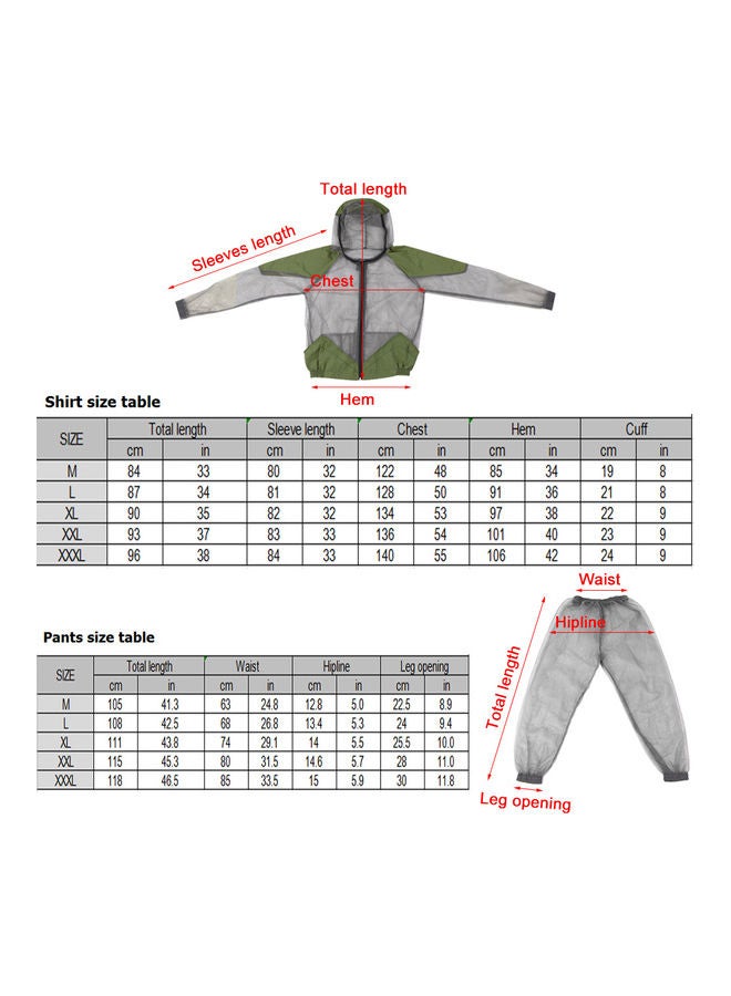 Generic Outdoor Mosquito Repellent Suit Bug Jacket  XXL 26 x 4 x 17cm  - Image 3
