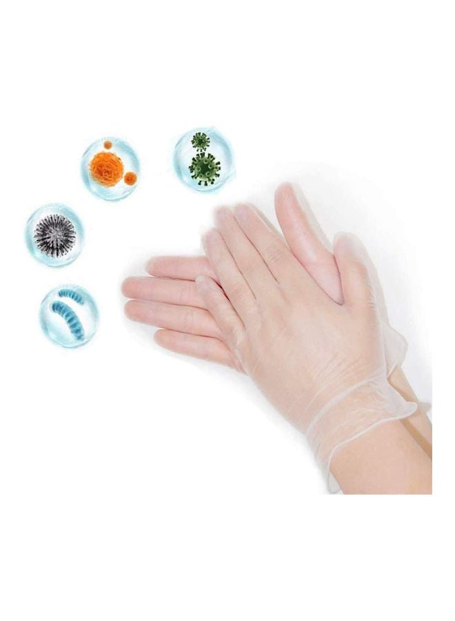 100-Piece High-Quality Disposable Vinyl Hand Gloves Small - Image 3