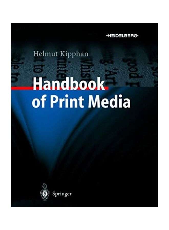 2-Piece Handbook Of Print Media Technologies And Production Methods And Cd-Rom Set paperback english - 2001 