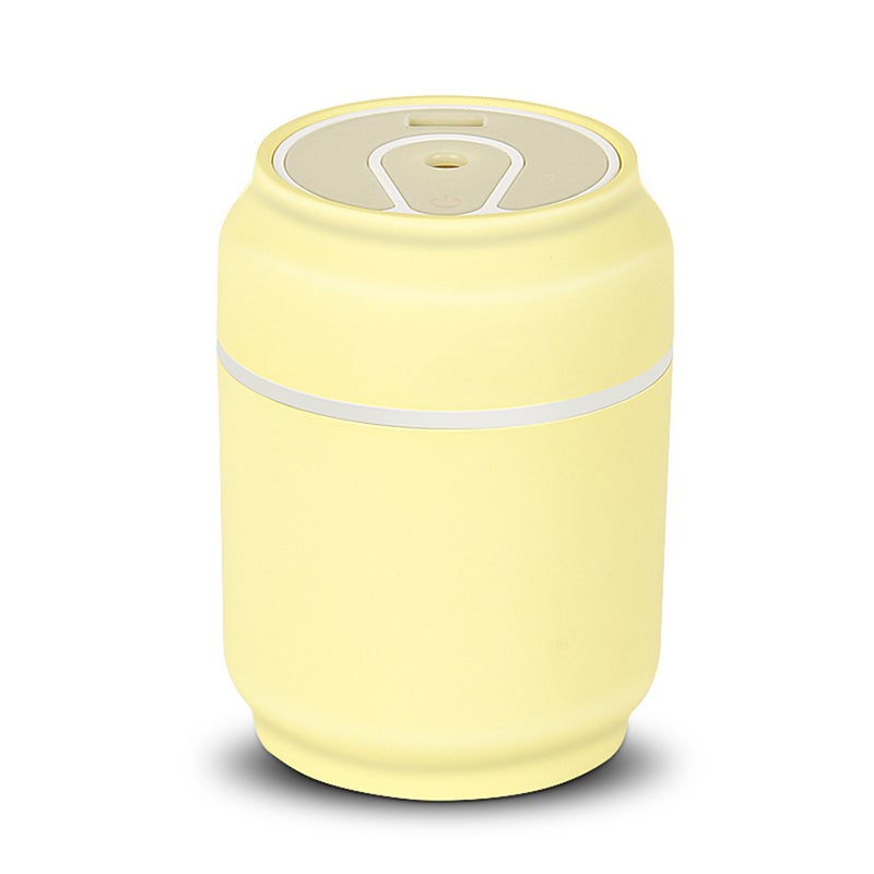 EHOME 200ml Water Tank Portable USB Mini Humidifier 3-in-1 Spray With 7-Colors LED Light Yellow 11cm - Image 1