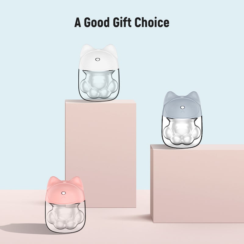 إيهوم جهاز ترطيب الهواء بالرذاذ لطيف ومحمول، بتصميم مخلب قطة وبسعة 120 مل وردي 14.5سم - Image 2