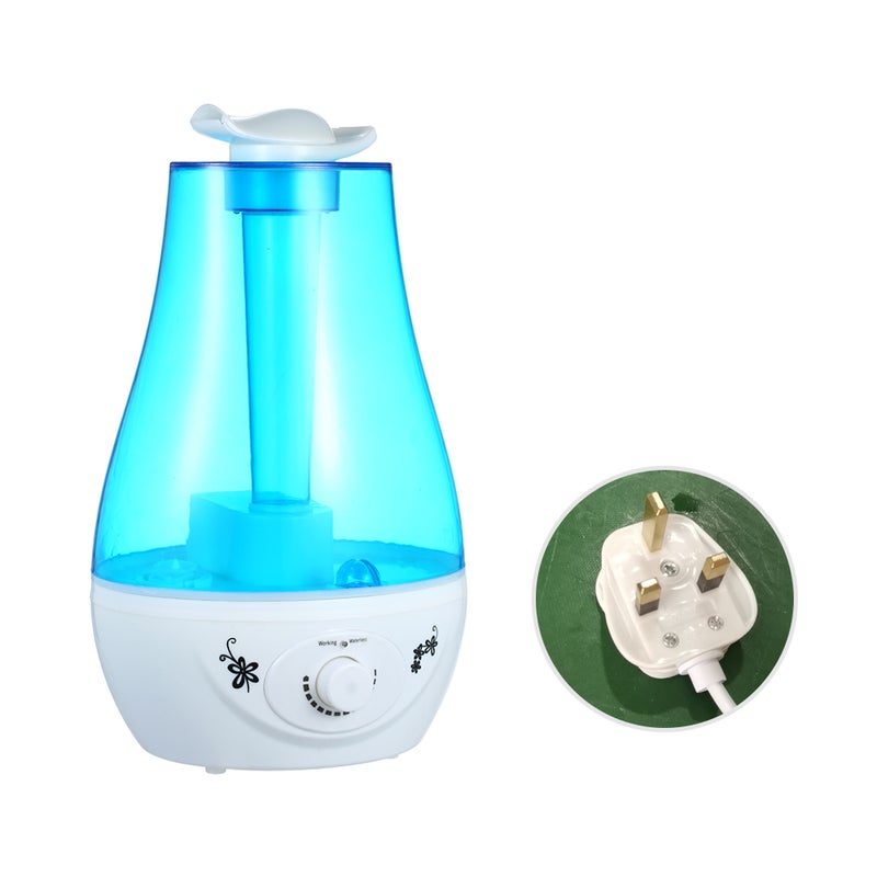 إيهوم جهاز ترطيب الهواء بالبخار المنعش بسعة 3 لتر وفوهات قابلة للتدوير 360 درجة مع 
 إضاءة ملونة أزرق 31سم - Image 3