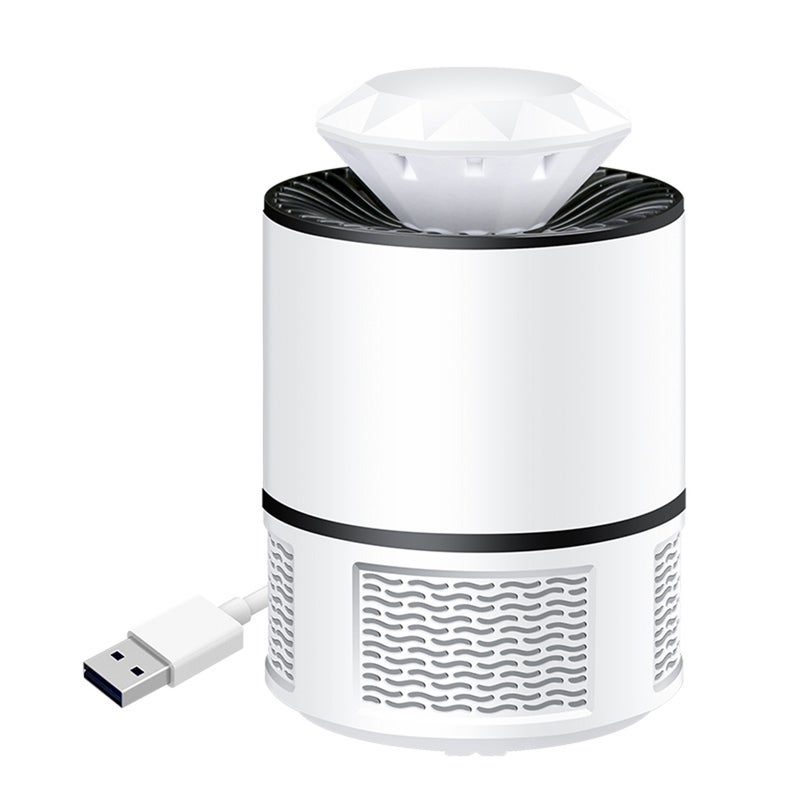 إيهوم مصباح ضوء LED صاعق وطارد للبعوض على شكل ماسة بمنفذ USB أبيض 19.5سم - Image 1