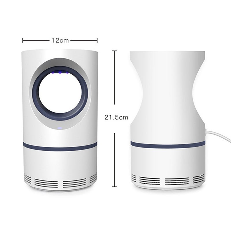 إيهوم مصباح كهربائي بإضاءة LED لقتل البعوض يتميز بأنه صحي وموفر للطاقة وغير ضار كما أنه غير سام ومزود بمنفذ USB أبيض 25سم - Image 2