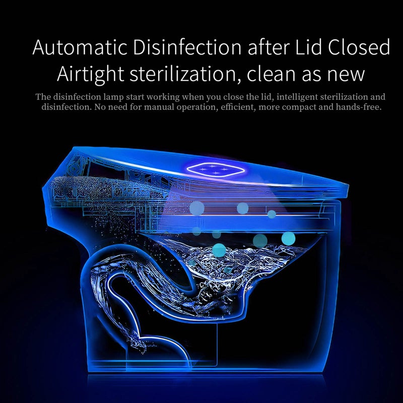 إيهوم مصباح مرحاض بالأشعة فوق البنفسجية وإضاءة LED ومزود بمستشعر ذكي أبيض 11.8سم - Image 2