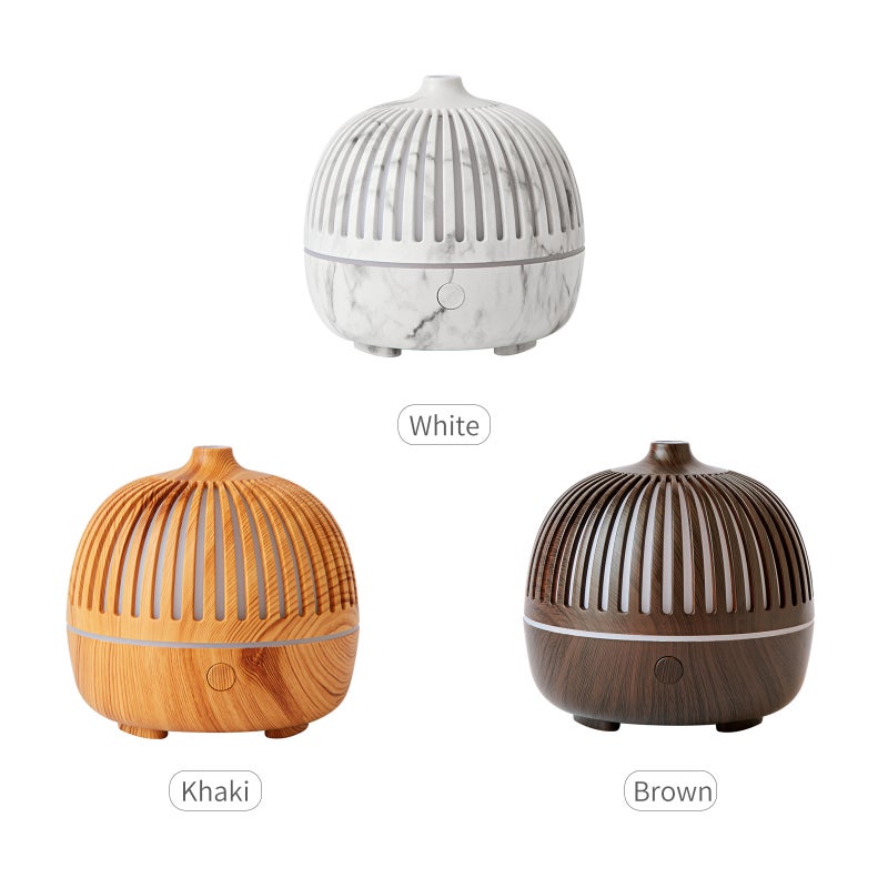 EHOME - 180ml Essential Oil Diffuser Mist Humidifier 12.1cm Brown - Image 1