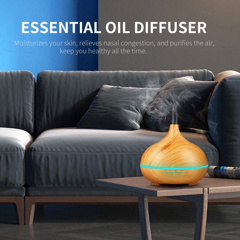 EHOME 550ml Essential Oil Diffuser Mist Humidifier 17cm Khaki  - Image 3