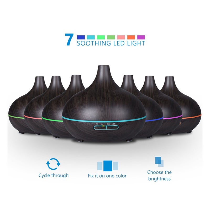 إيهوم موزّع زيوت عطرية للترطيب سعة 550 مل كاكي 17سم - Image 3