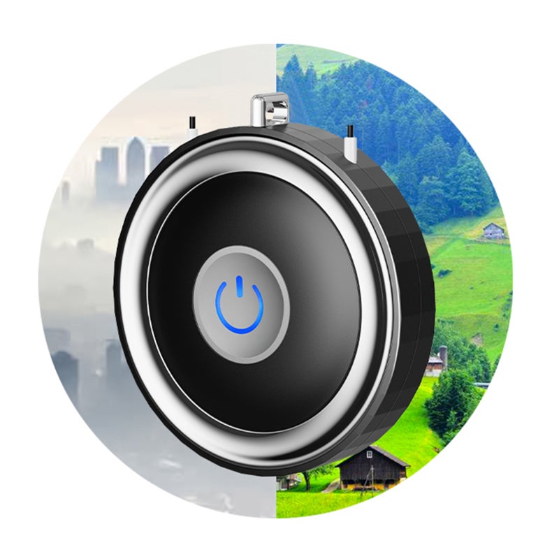 إيهوم جهاز تنقية هواء يمكن ارتداؤه في الرقبة ذهبي وردي 15سم - Image 3